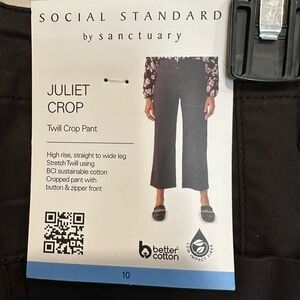 Sanctuary Black Crop Pants